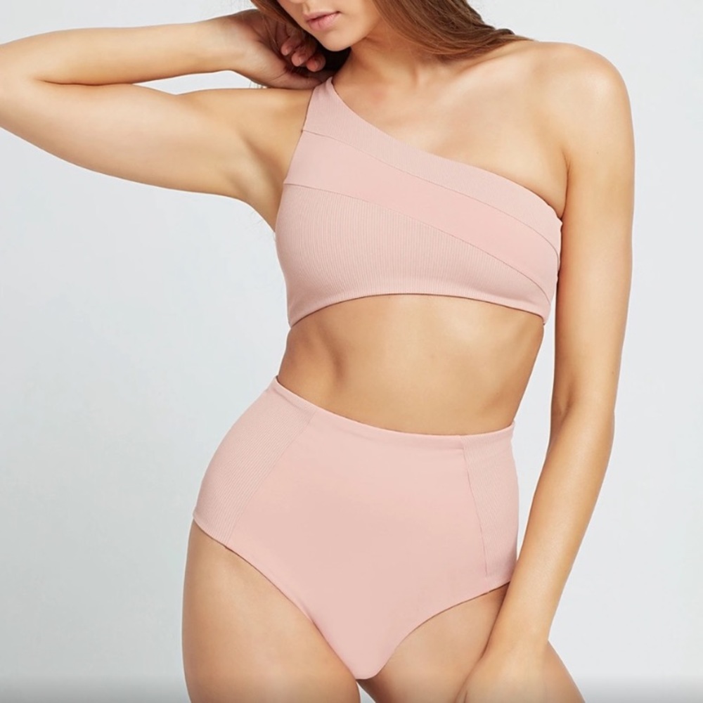 Lspace Pink One shoulder bikini